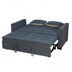 كنبة مفرد مودرن قابلة للتعديل الي سرير رمادي غامق