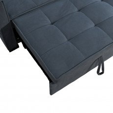 كنبة مفرد مودرن قابلة للتعديل الي سرير رمادي غامق