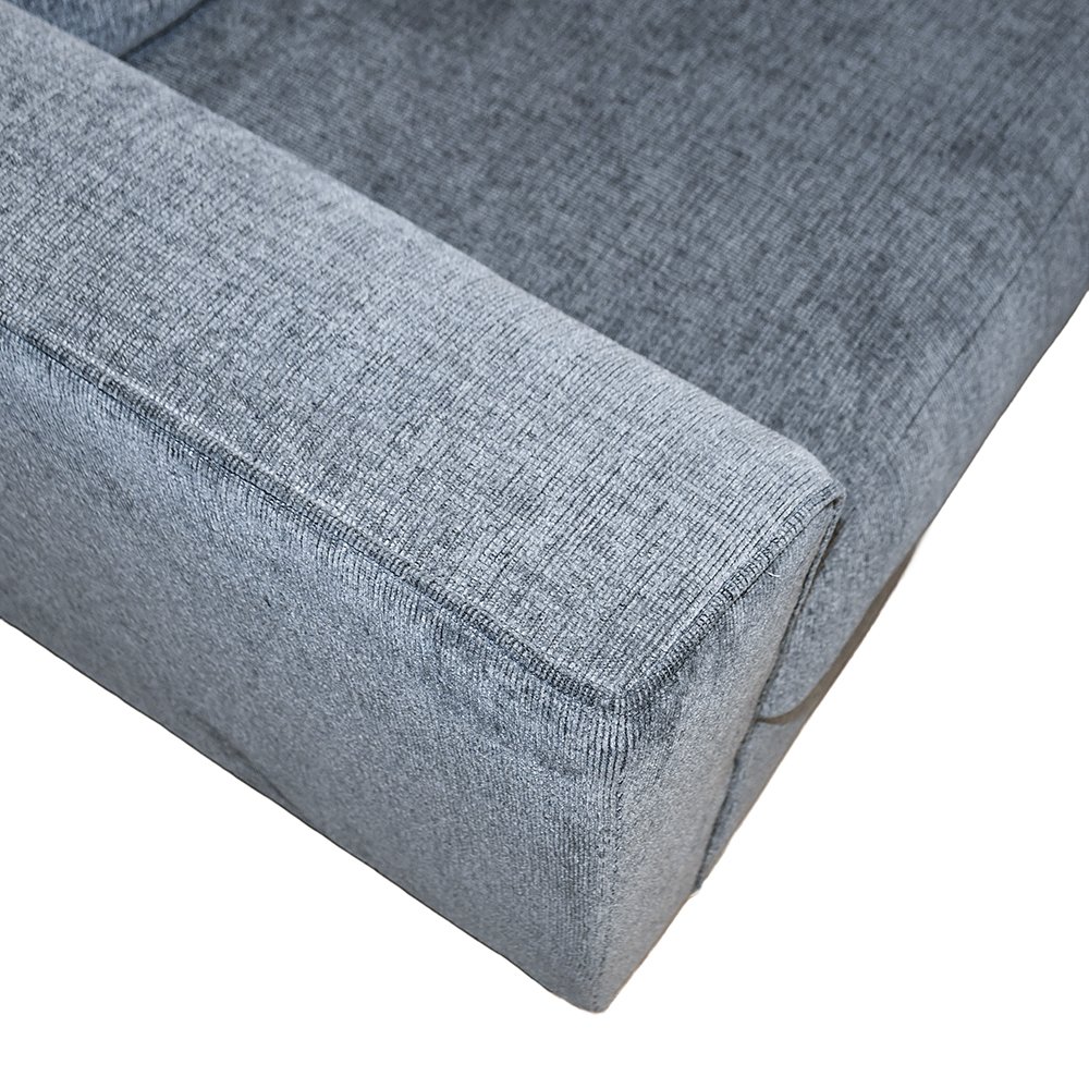 كرسي استقبال فاخر قماشي رمادي غامق