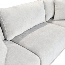 كنبة حرف L تصميم مودرن بقماش فاخر بيج 300×300 سم 