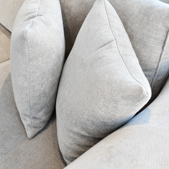 كنبة حرف L تصميم مودرن بقماش فاخر بيج 300×300 سم 