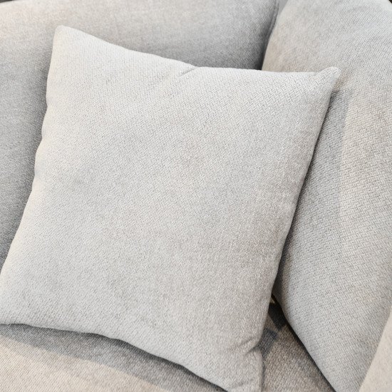 كنبة حرف L تصميم مودرن بقماش فاخر بيج 300×300 سم 