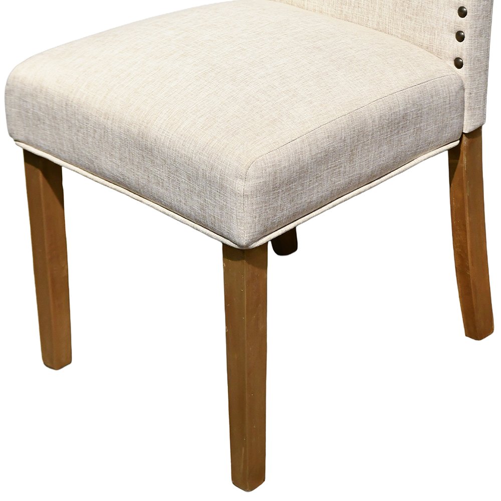 كرسي طاولة طعام عصري قماشي بارجل خشبية