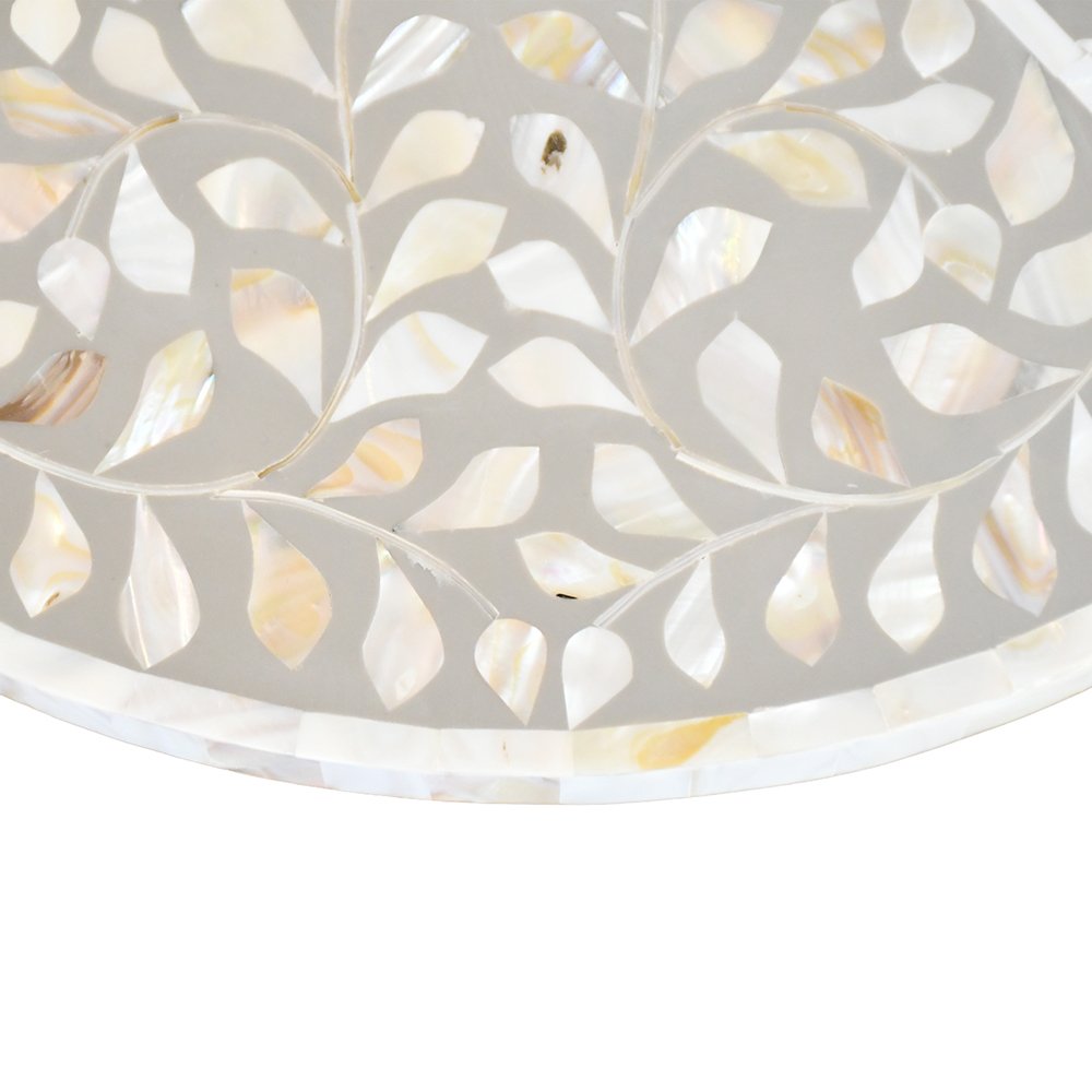 طاولة قهوة جانبية تصميم مودرن رخام بارجل خشبية