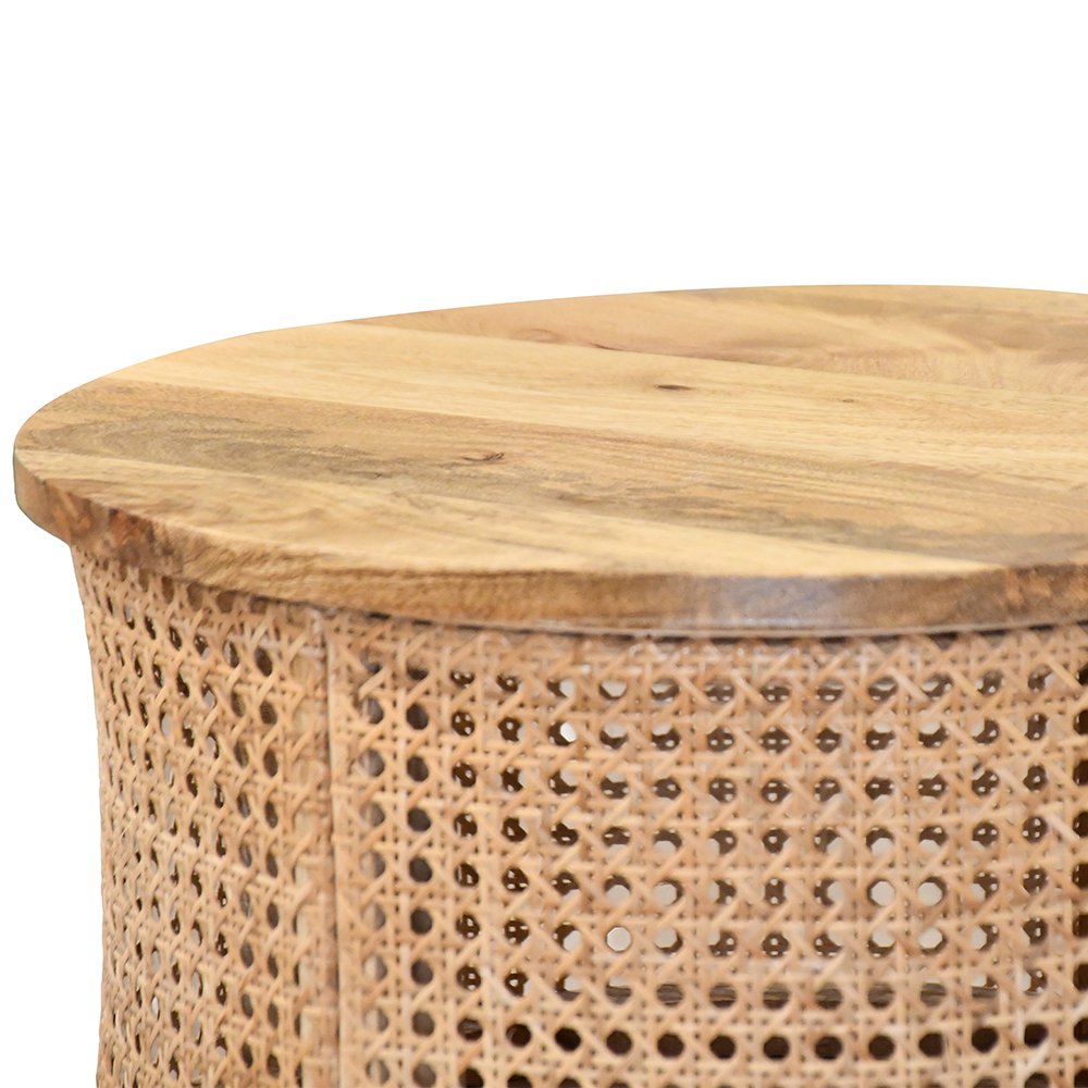 طاولة قهوة مودرن خشب وراتان بأرجل معدنية طاولة قهوة مودرن خشب وراتان بأرجل معدنية