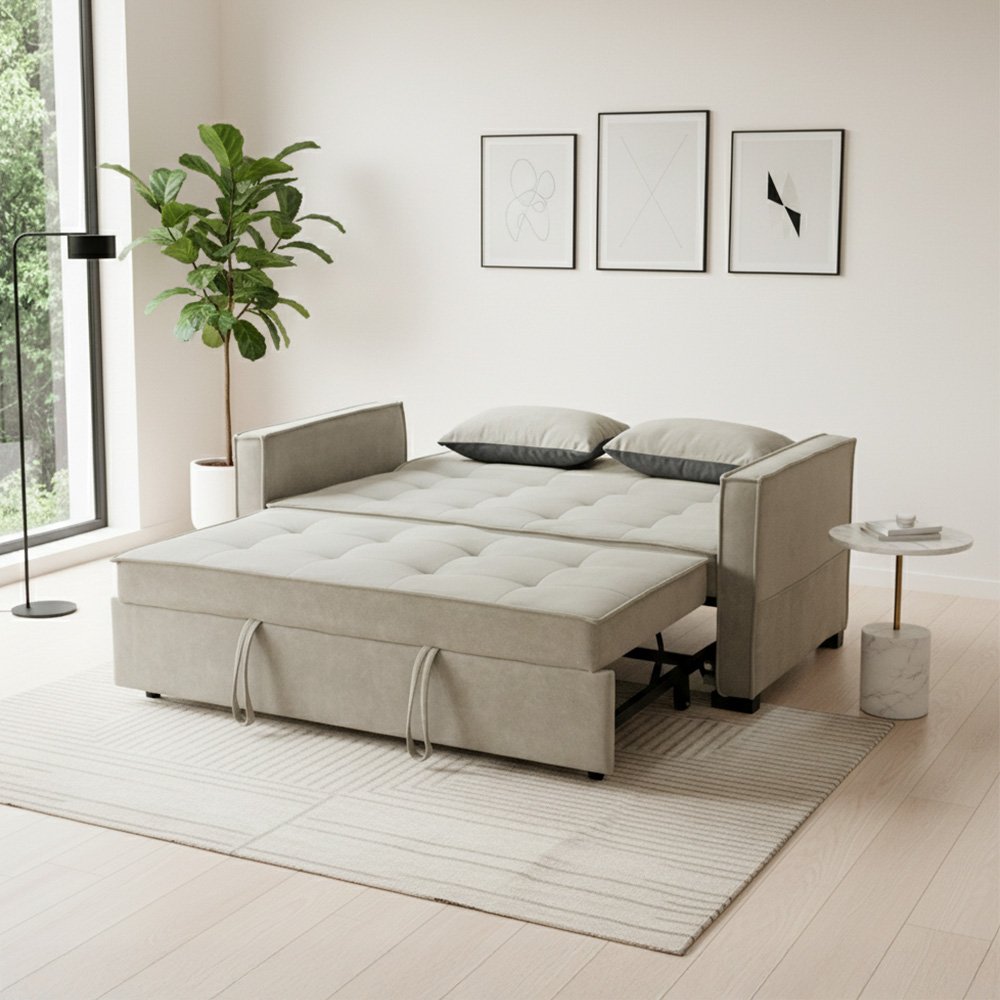 كنبة مفرد مودرن قابلة للتعديل الي سرير كافيه