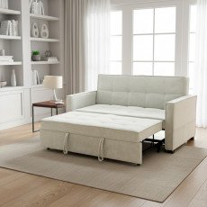 كنبة مفرد مودرن قابلة للتعديل الي سرير بيج