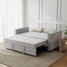 كنبة مفرد مودرن قابلة للتعديل الي سرير رمادي