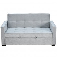 كنبة مفرد مودرن قابلة للتعديل الي سرير رمادي