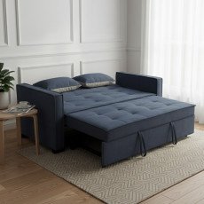 كنبة مفرد مودرن قابلة للتعديل الي سرير رمادي غامق