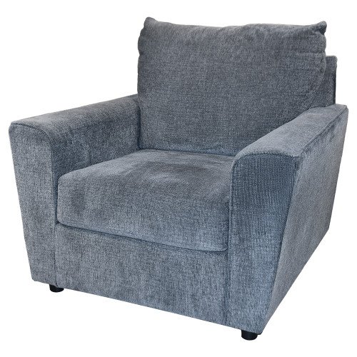 كرسي استقبال فاخر قماشي رمادي غامق