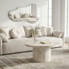 طاولة قهوة خشبية بتصميم عملي