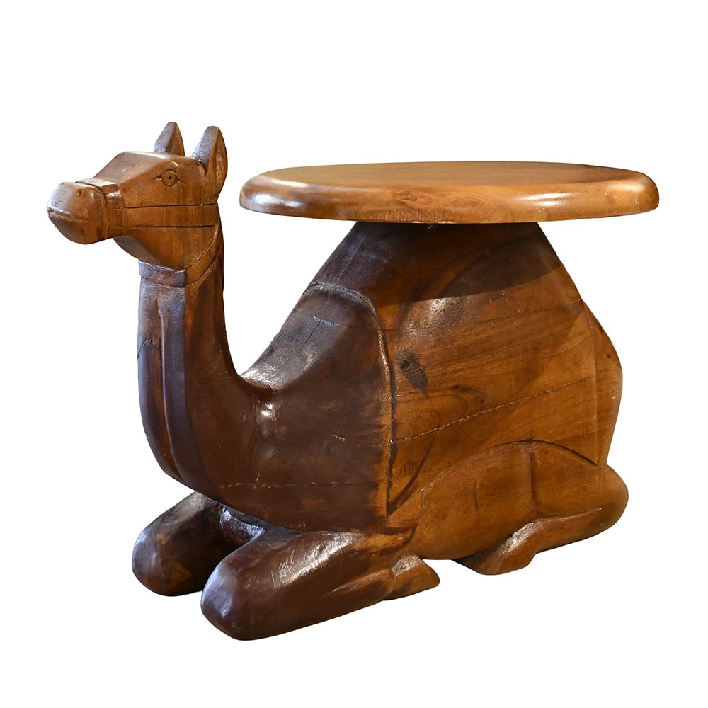 طاولة جانبية بتصميم مودرن خشبي