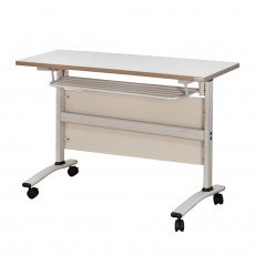 مكتب خشبي متحرك مع هيكل معدني متين