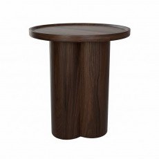 طقم طاولات قهوة 5 قطع خشبي بني