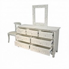 مدخل ملكي خشبي 7 أدراج مع مرآة 