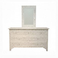 مدخل ملكي خشبي 7 أدراج مع مرآة 