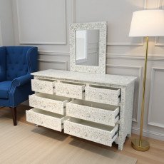 مدخل ملكي خشبي 7 أدراج مع مرآة 