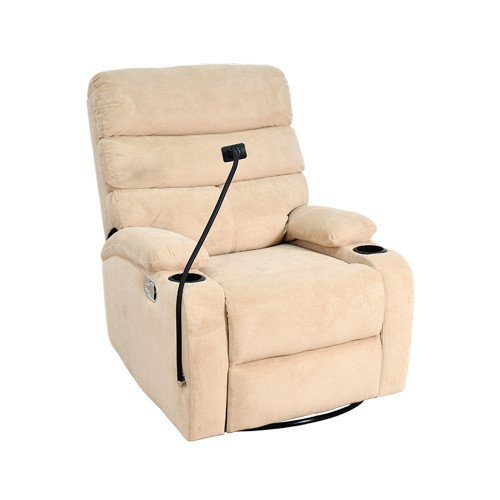 كرسي استرخاء هزاز دوار قماشي بحامل جوال 