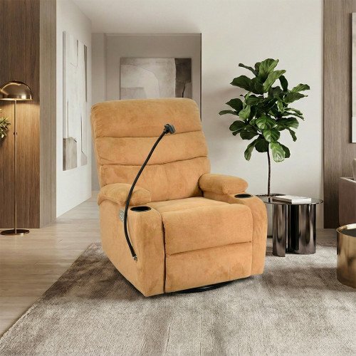 كرسي استرخاء هزاز دوار قماشي بحامل جوال 