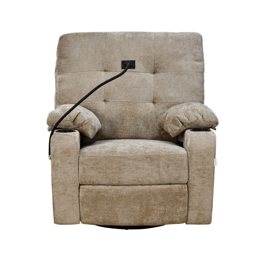 كرسي استرخاء هزاز دوار قماشي بحامل جوال 