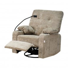 كرسي استرخاء هزاز دوار قماشي بحامل جوال 