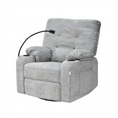 كرسي استرخاء هزاز دوار قماشي بحامل جوال 