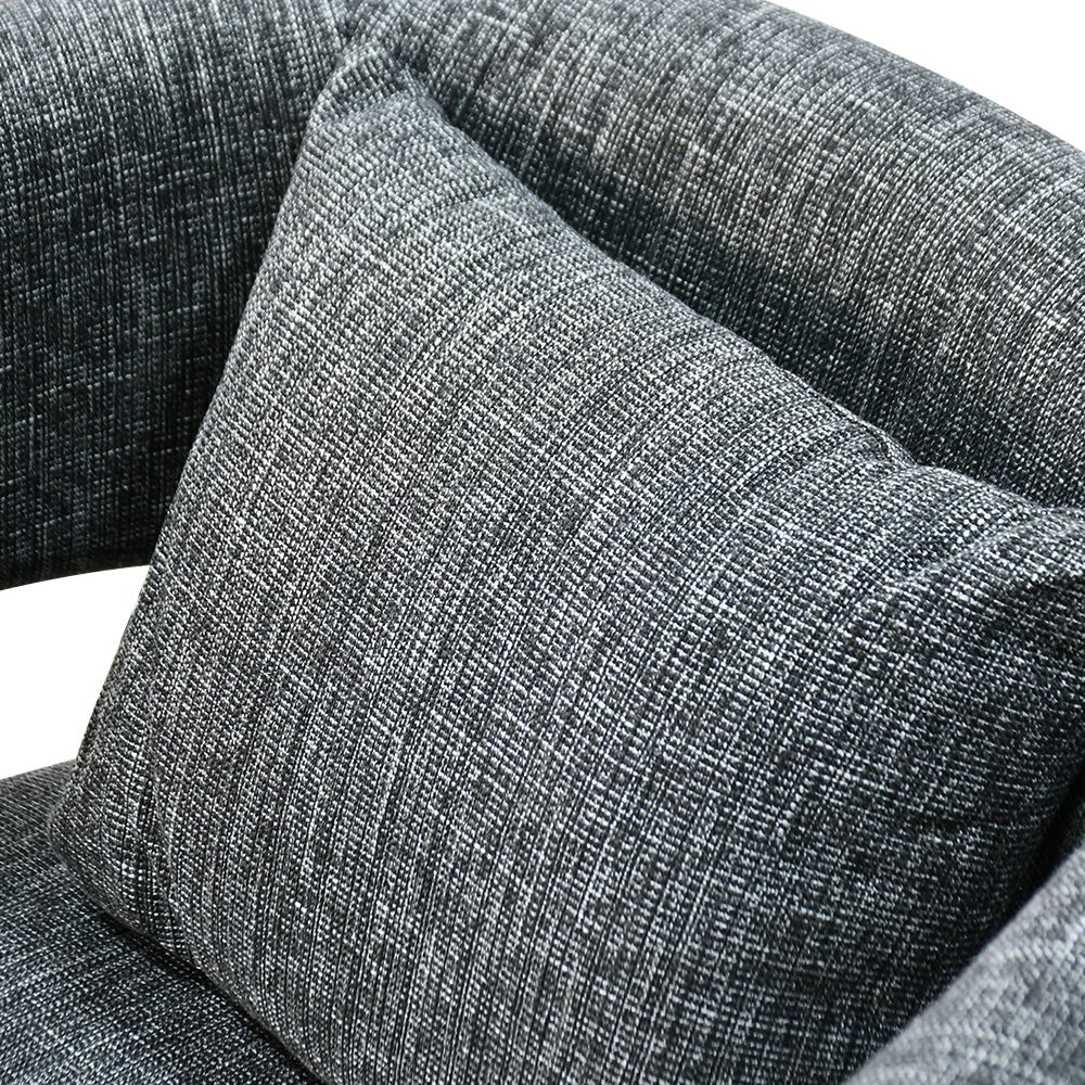 كرسي استقبال فاخر قماشي رمادي غامق