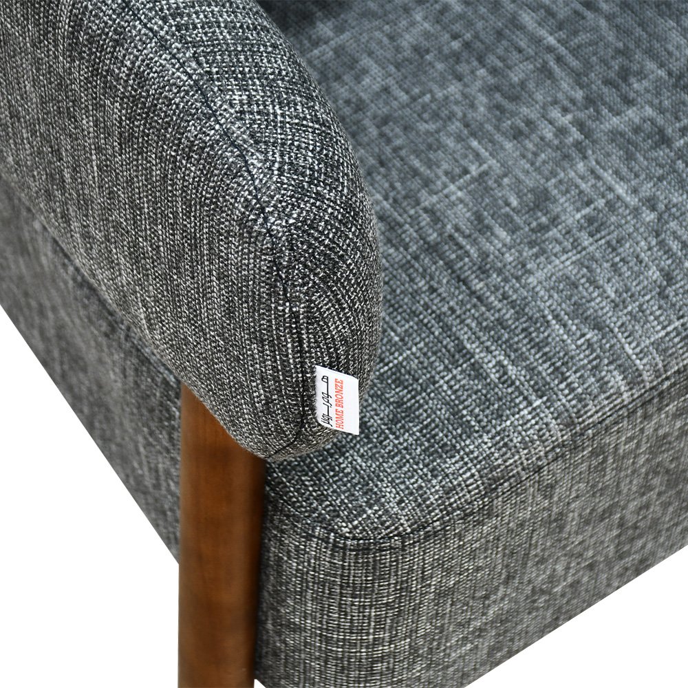 كرسي استقبال فاخر قماشي رمادي غامق