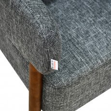 كرسي استقبال فاخر قماشي رمادي غامق