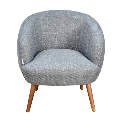 كرسي استقبال فاخر قماشي رمادي غامق 