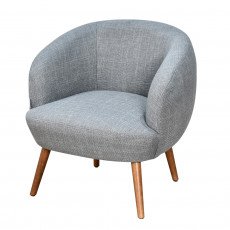 كرسي استقبال فاخر قماشي رمادي غامق 