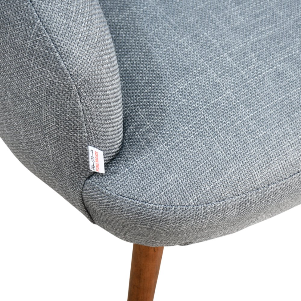 كرسي استقبال فاخر قماشي رمادي غامق 