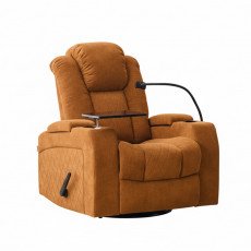 كرسي استرخاء هزاز دوار مع رف طاولة برتفالي 