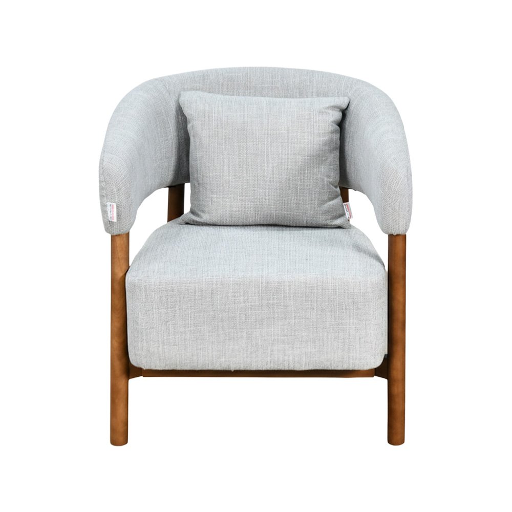 كرسي استقبال فاخر قماشي رمادي