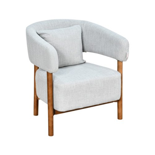 كرسي استقبال فاخر قماشي رمادي