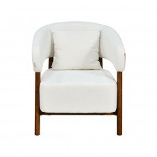 كرسي استقبال فاخر قماشي أبيض 