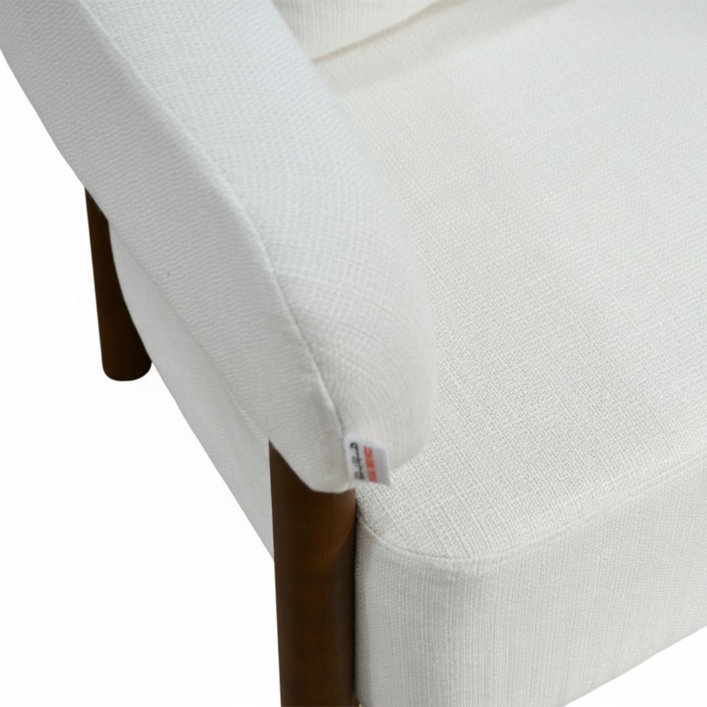 كرسي استقبال فاخر قماشي أبيض 