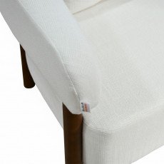 كرسي استقبال فاخر قماشي أبيض 