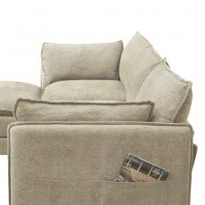 كنبة زاوية مودرن قماش كوفي 