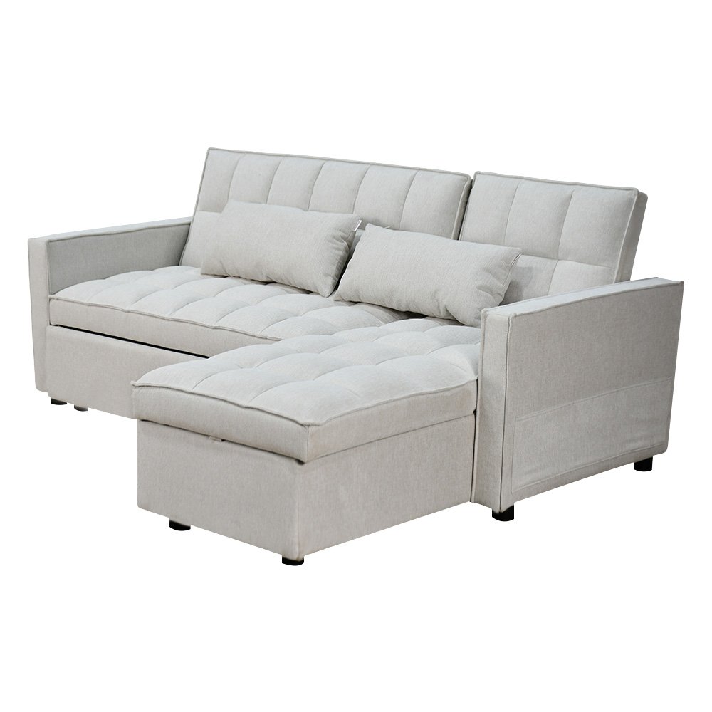 كنبة زاوية قماش مودرن اوف وايت 