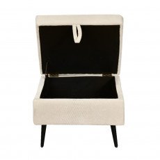 كنبة مودرن 3 مقاعد قماش مع صندوق تخزين بيج