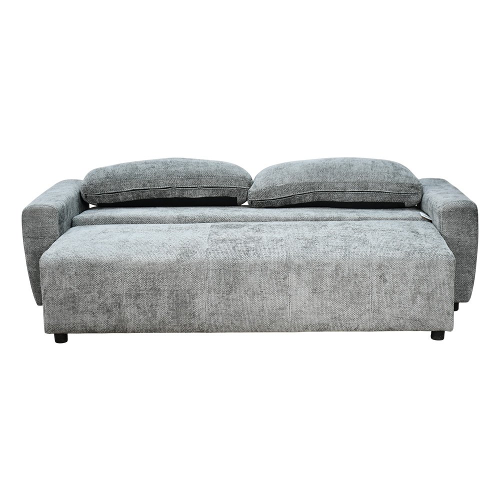 كنبة 3 مقاعد قابلة للتعديل الي سرير رمادي 