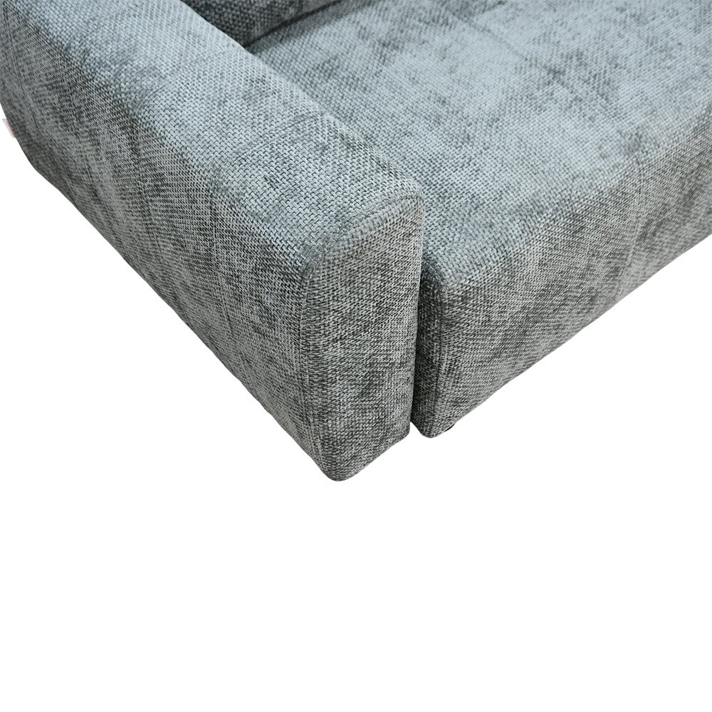 كنبة 3 مقاعد قابلة للتعديل الي سرير رمادي 