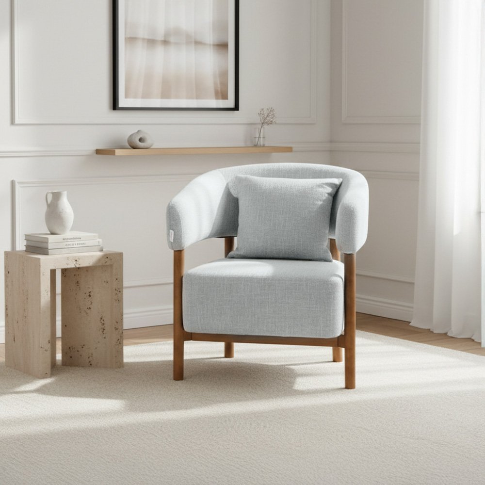 كرسي استقبال فاخر قماشي رمادي كرسي استقبال فاخر قماشي رمادي