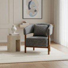 كرسي استقبال فاخر قماشي رمادي غامق كرسي استقبال فاخر قماشي رمادي غامق