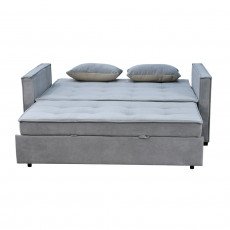 كنبة مفرد مودرن قابلة للتعديل الي سرير رمادي 