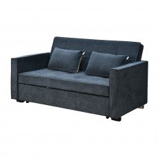 كنبة مفرد مودرن قابلة للتعديل الي سرير رمادي غامق 