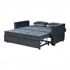 كنبة مفرد مودرن قابلة للتعديل الي سرير رمادي غامق 