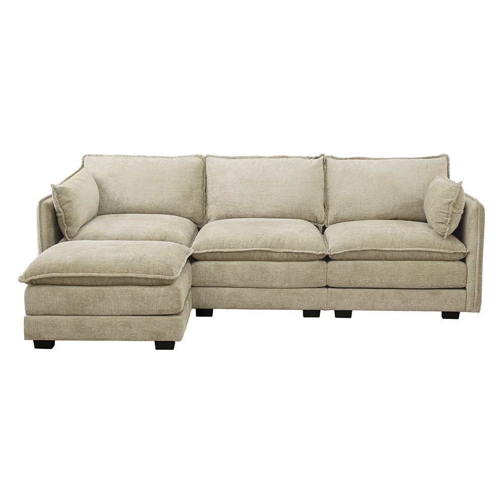 كنبة زاوية مودرن قماش كوفي 